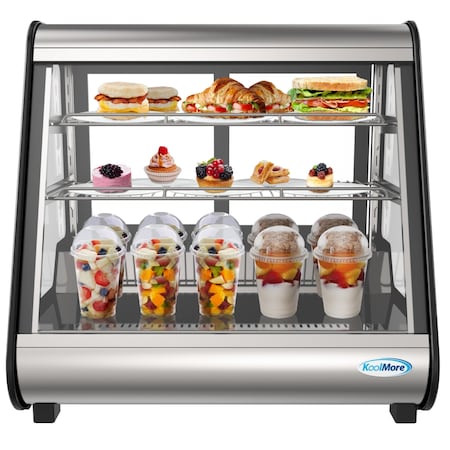 Koolmore 27" Commercial Countertop Refrigerator Display Case Merchandiser with LED Lighting CDC-4C-BK